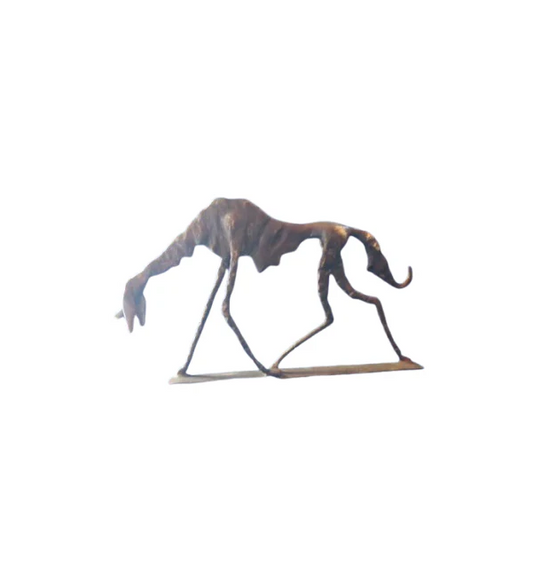 Sculpture Depicts a Slender Animal